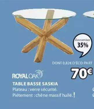 table basse saskia royal oak