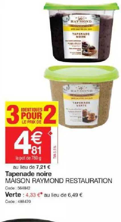 tapenade noire maison raymond restauration