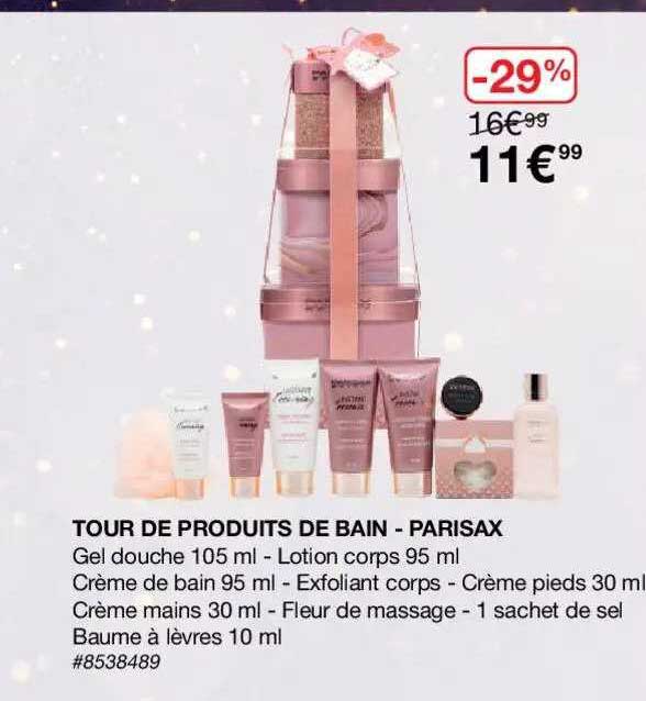 tour de produits de bain - parisax