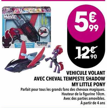 véhicule volant avec cheval tempeste shadow my little pony