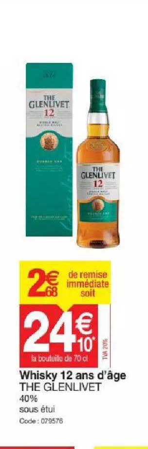 whisky 12 ans d'âge the glenlivet