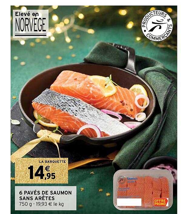 6 pavés de saumon sans arêtes