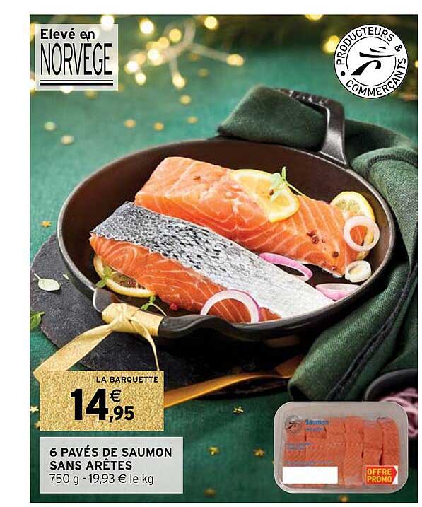 6 pavés de saumon sans arêtes