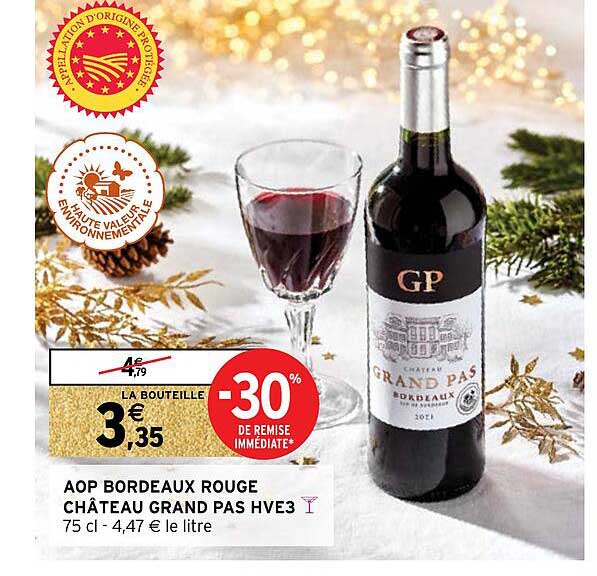 aop bordeaux rouge château grand pas hve3