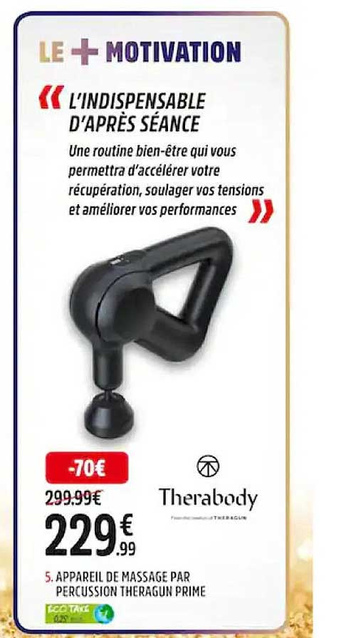 Appareil De Massage Par Percussion Theragun Prime Therabody