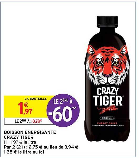 boisson énergisante crazy tiger
