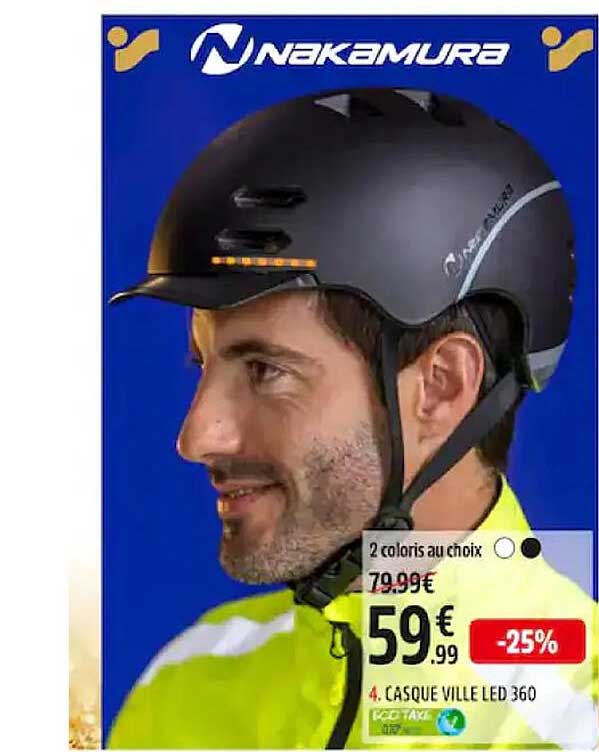 casque ville led 360 nakamura