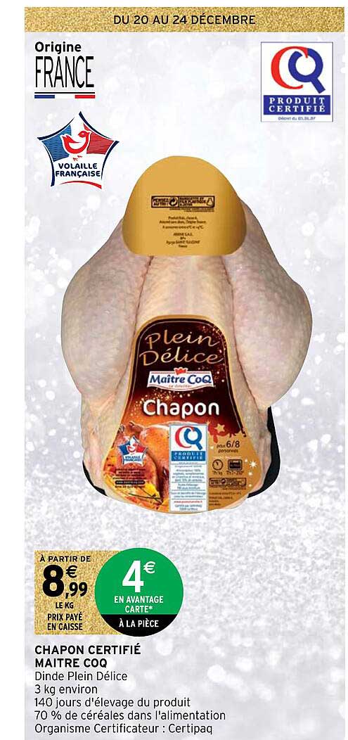 chapon certifié maître coq