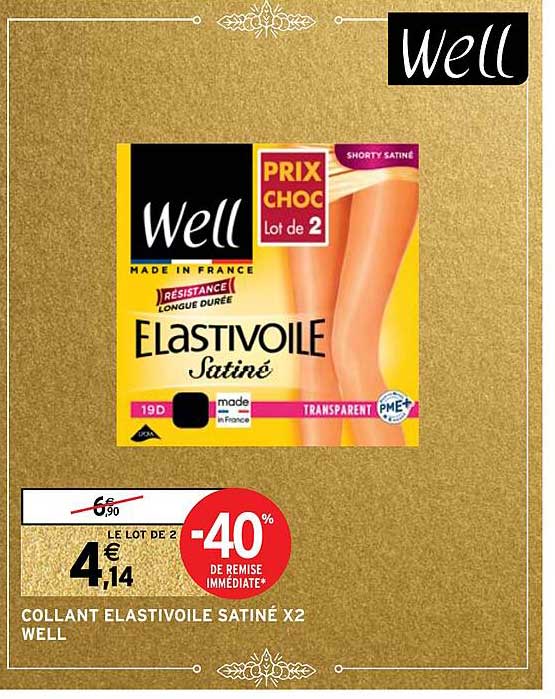 Collant Elastivoile Satiné X2 Well