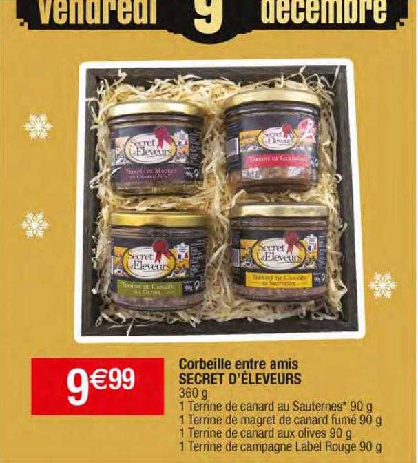 corbeille entre amis secret d'éleveurs