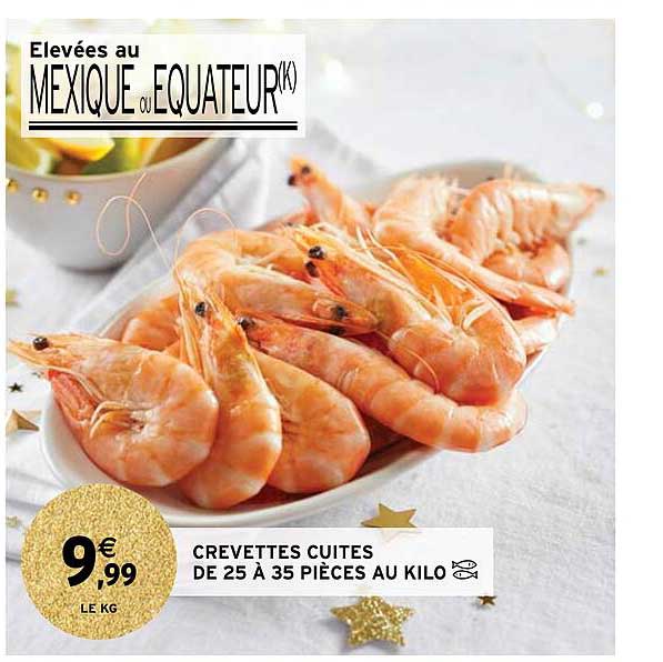Crevettes Cuites De 25 à 35 Pièces Au Kilo