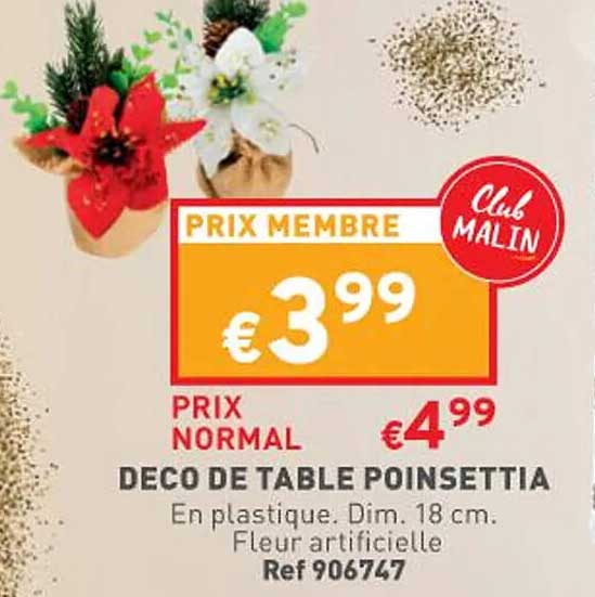 déco de table poinsettia