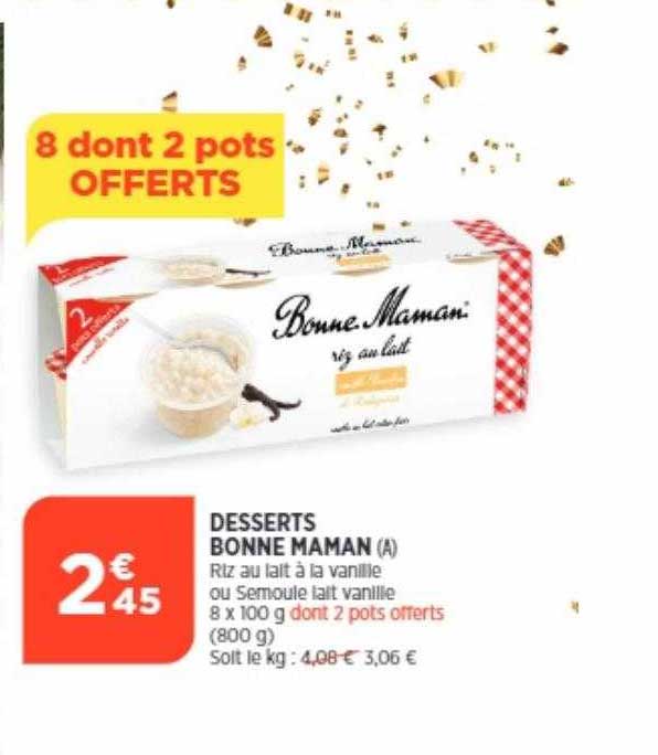 desserts bonne maman
