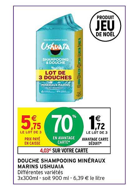 douche shampooing minéraux marins ushuaïa