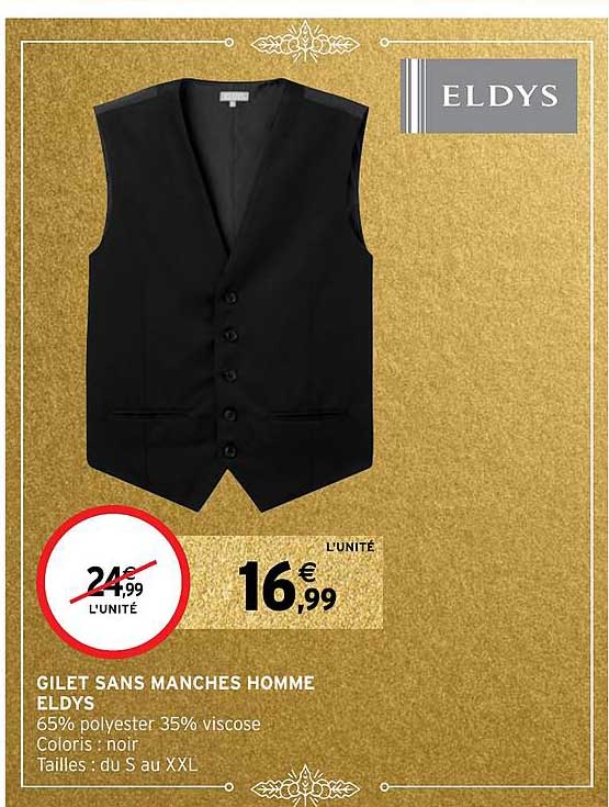 gilet sans manches homme eldys