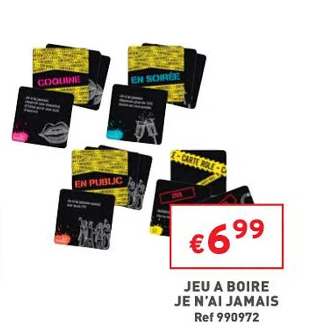 jeu à boire je n'ai jamais