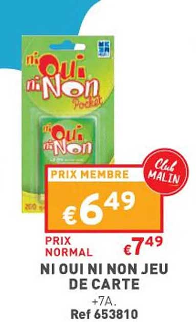 Ni Oui Ni Non Jeu De Carte