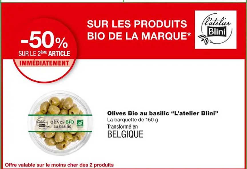 olives bio au basilic "l'atelier blini"