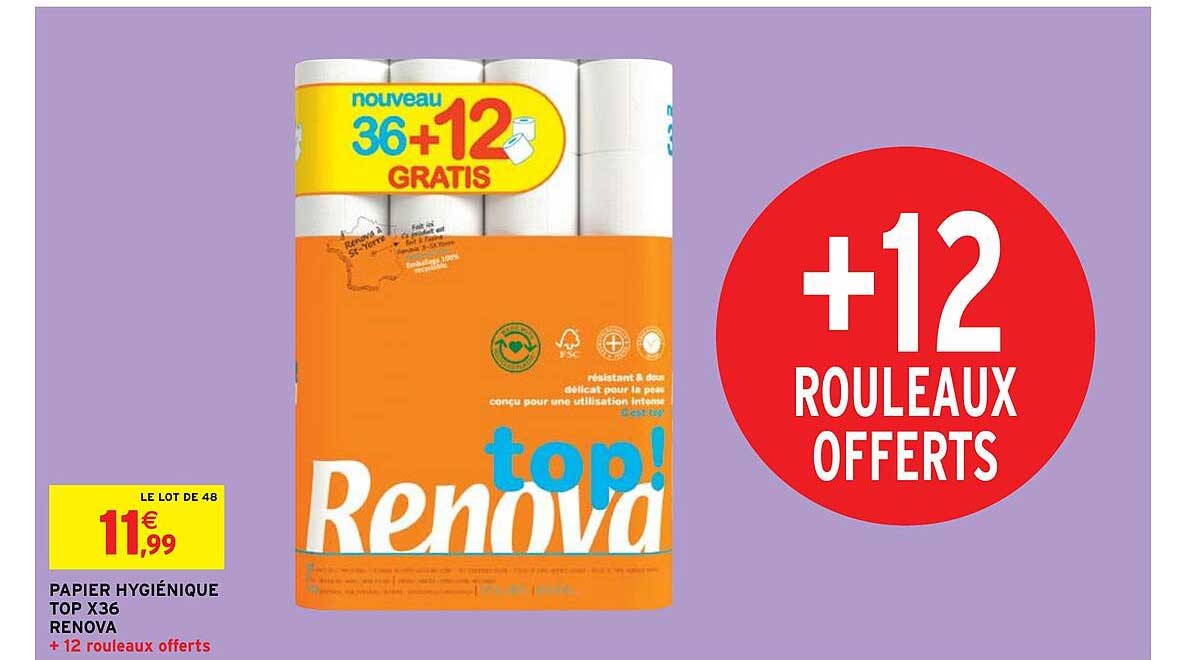 papier hygiénique top x36 renova