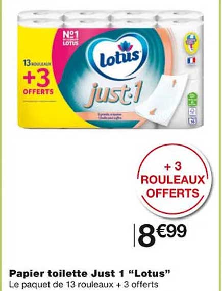 papier toilette just 1 "lotus"