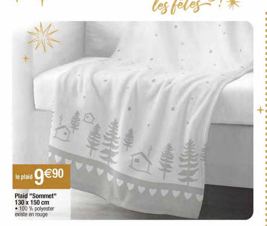 plaid "sommet" 130 x 150 cm