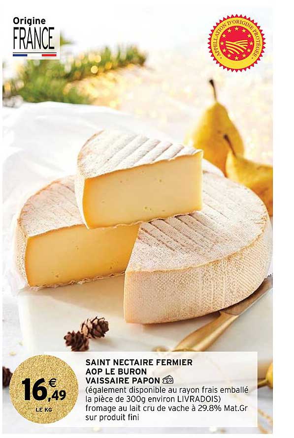 saint nectaire fermier aop le buron vaissaire papon