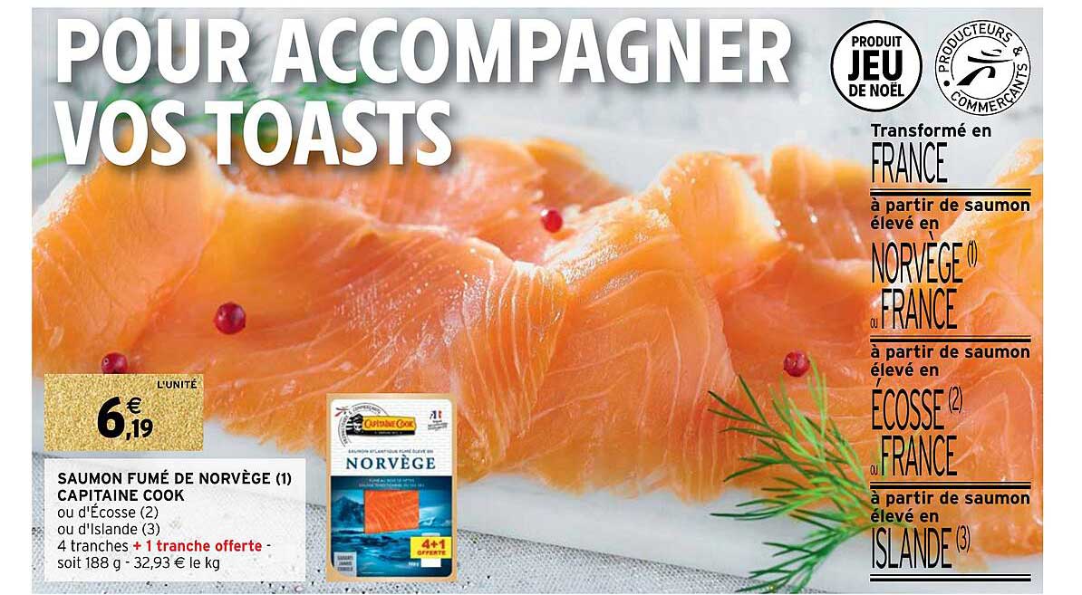 saumon fumé de norvège capitaine cook