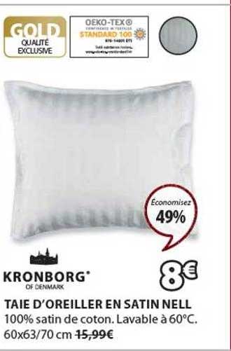 taie d'oreiller en satin nell