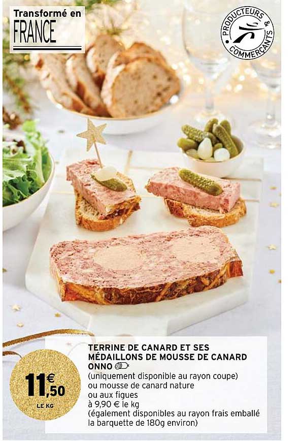 terrine de canard et ses médaillons de mousse de canard onno