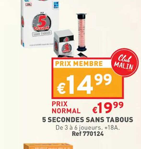 5 secondes sans tabous