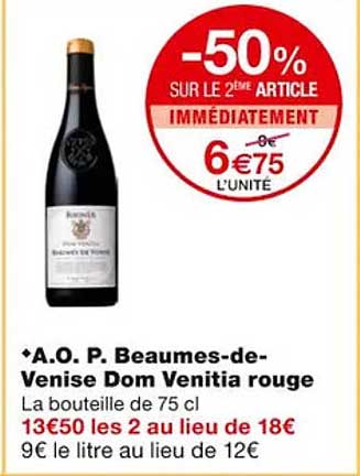 a.o.p. beaumes-de-venise dom venitia rouge