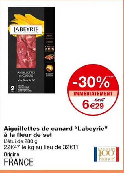 Aiguillettes De Canard "labeyrie" à La Fleur De Sel