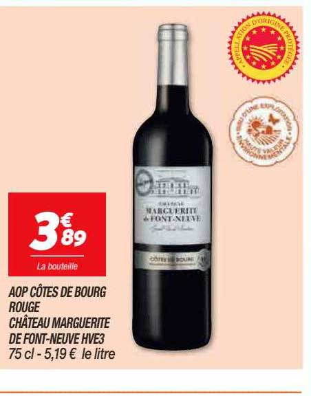 aop côtes de bourg rouge château marguerite de font-neuve hv3s