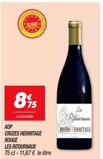 aop crozes hermitage rouge les ritournaux