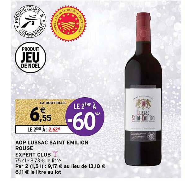 aop lussac saint émilion rouge expert club