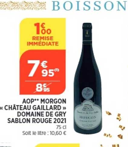 aop morgan «château gaillard» domaine de gry sablon rouge 2021