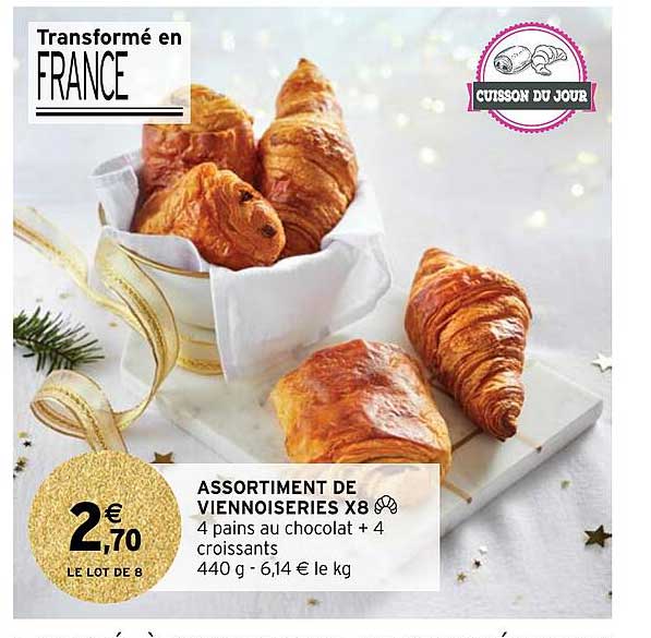 Assortiment De Viennoiseries X8