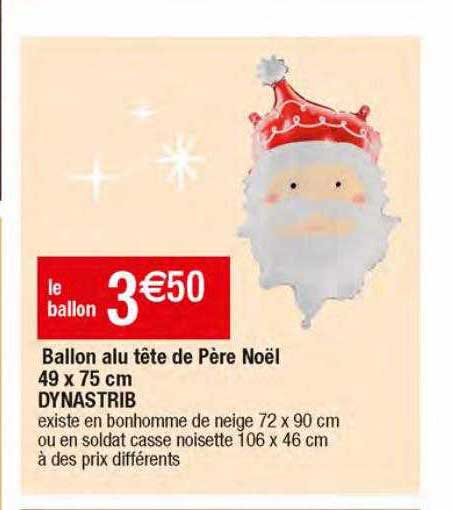 Ballon Alu Tête De Père Noël 49 X 75 Cm Dynastrib