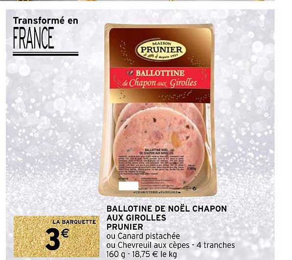 ballotine de noël chapon aux girolles prunier