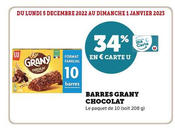barres grany chocolat