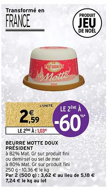 beurre motte doux président