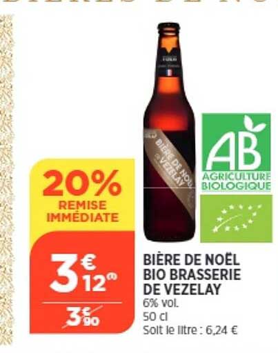 bière de noël bio brasserie de vezelay