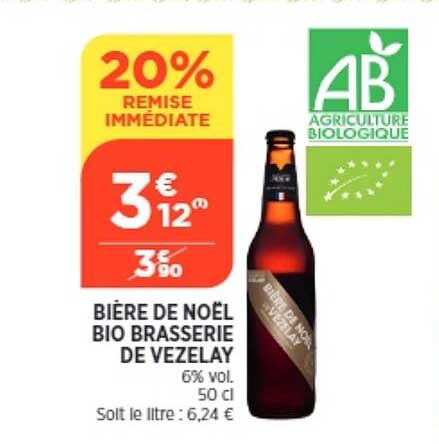 bière de noël bio brasserie de vezelay