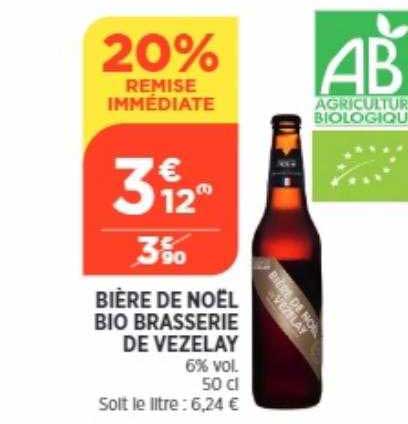 bière de noël bio brasserie de vezelay