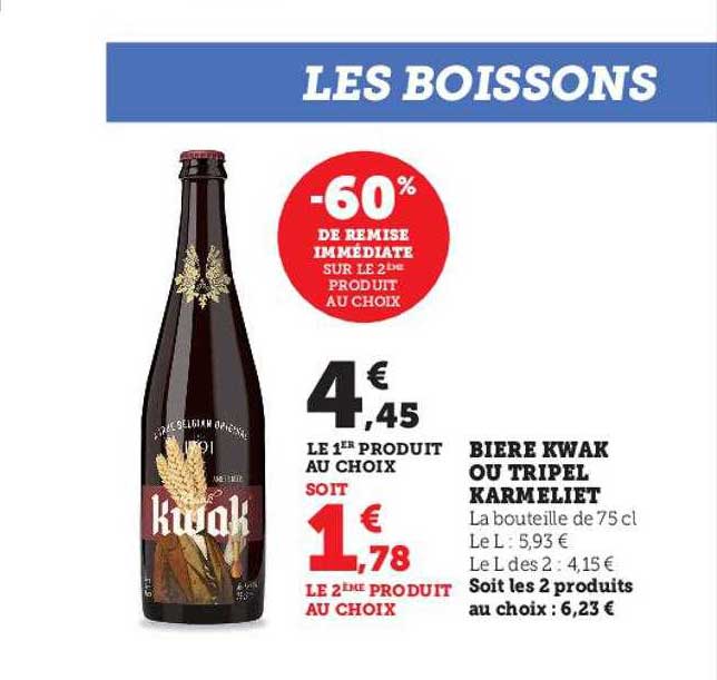 Bière Kwak Ou Tripel Karmeliet