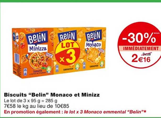 Biscuits "belin" Monaco Et Minizz