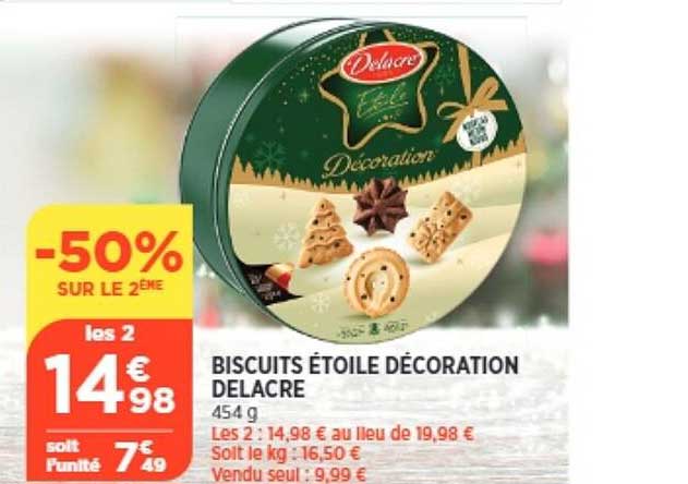 Biscuits étoile Décoration Delacre