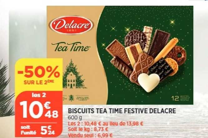 biscuits tea time festive delacre