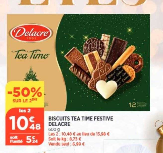 biscuits tea time festive delacre