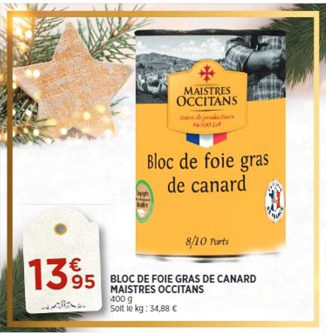 Bloc De Foie Gras De Canard Maistres Occitans